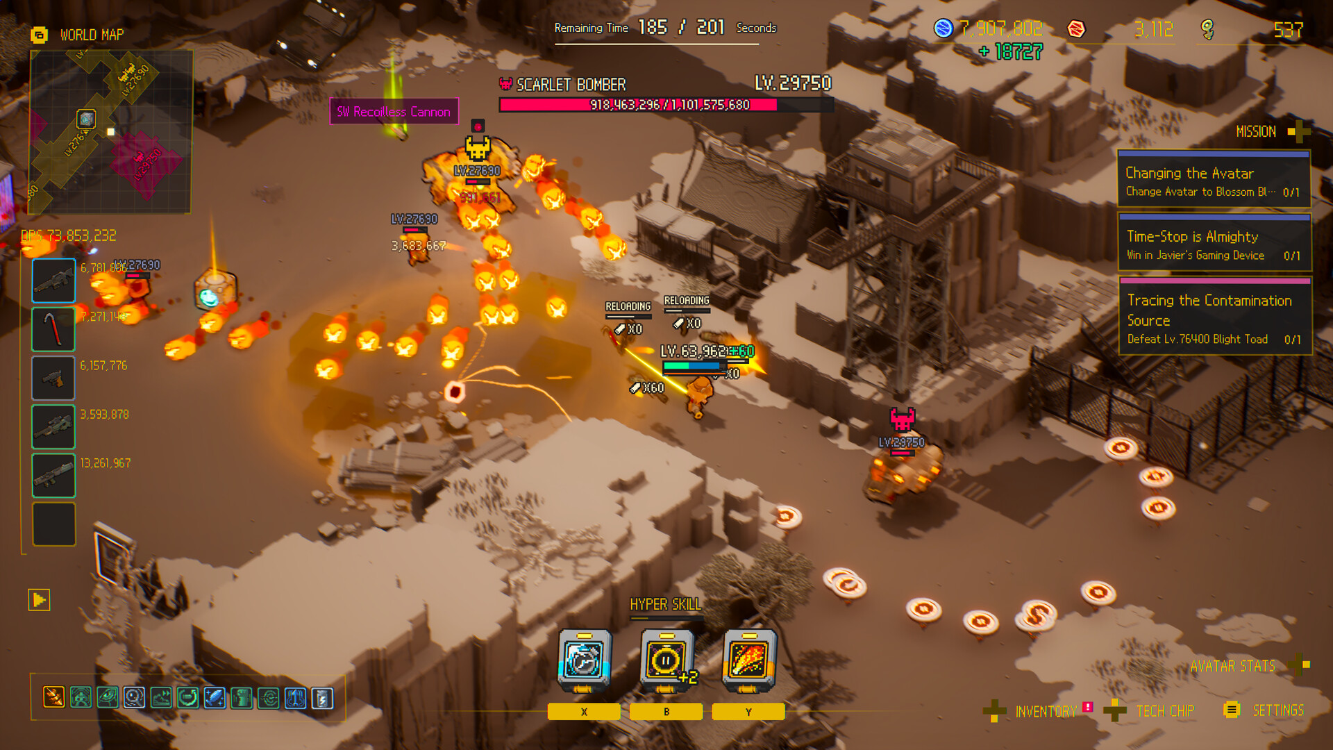Ascend to ZERO early combat scene with enemies surrounding the player
